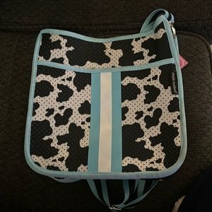 Cow Print Black & White Simply Southern Neoprene Purse Crossbody